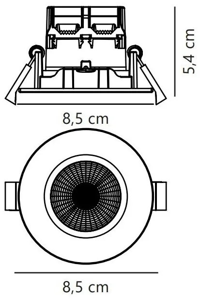 Set de 3 spoturi incastrabile baie LED dimabil Fremont 3-Kit IP65 4000K argintiu