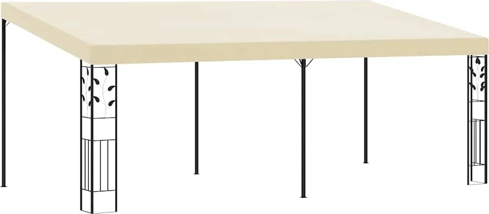 vidaXL Pavilion de perete, crem, 6 x 3 x 2,5 m