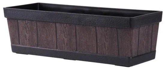 Jardiniera Woodeff, teak, 46x14x17 cm