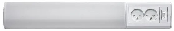 Corp de iluminat LED cu prize pentru corpuri de bucătărie Rabalux 78040 BATH 2E LED/10W/230V 4000K 50 cm alb