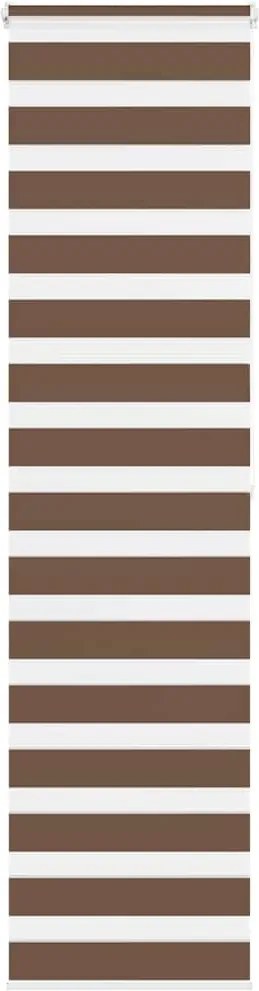 vidaXL Jaluzea tip zebra maro lățime țesătură 60,9 cm poliester