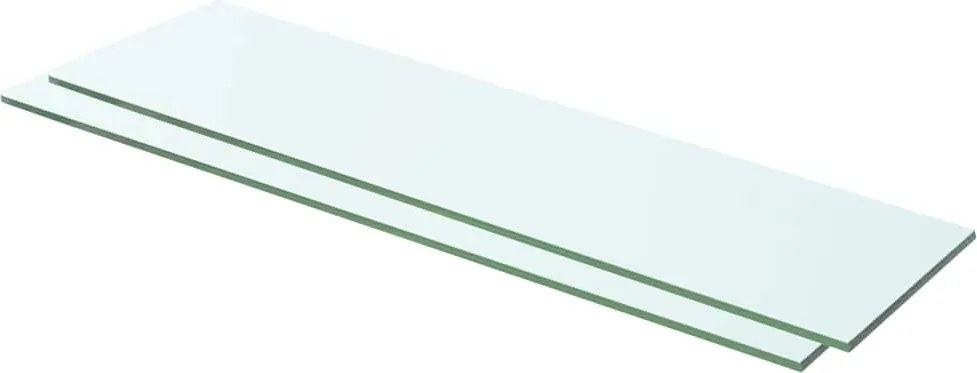 vidaXL Rafturi, 2 buc., 60 x 12 cm, panouri sticlă transparentă