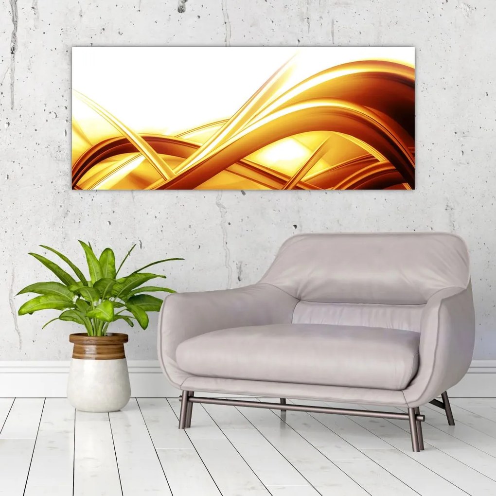 Tablou - Abstrac galben (120x50 cm)