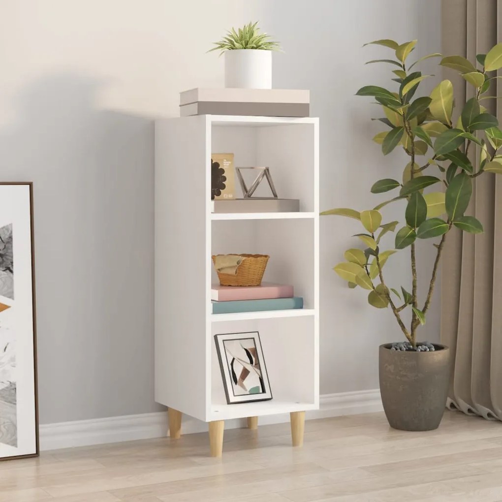 812375 vidaXL Servantă, alb, 34,5x32,5x90 cm, lemn compozit