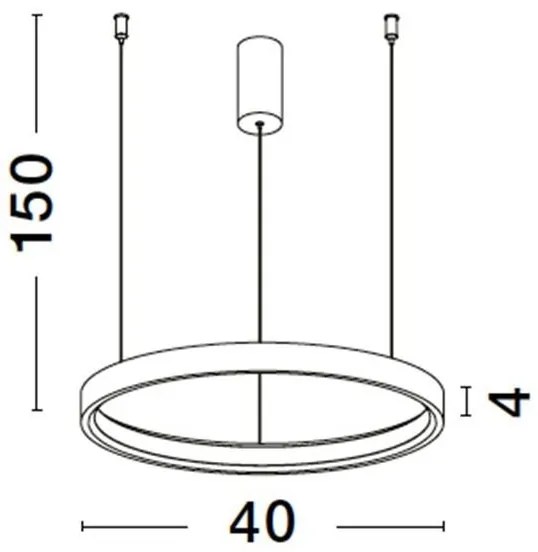 Lustra LED suspendata design modern circular PERRINE D-40cm aurie