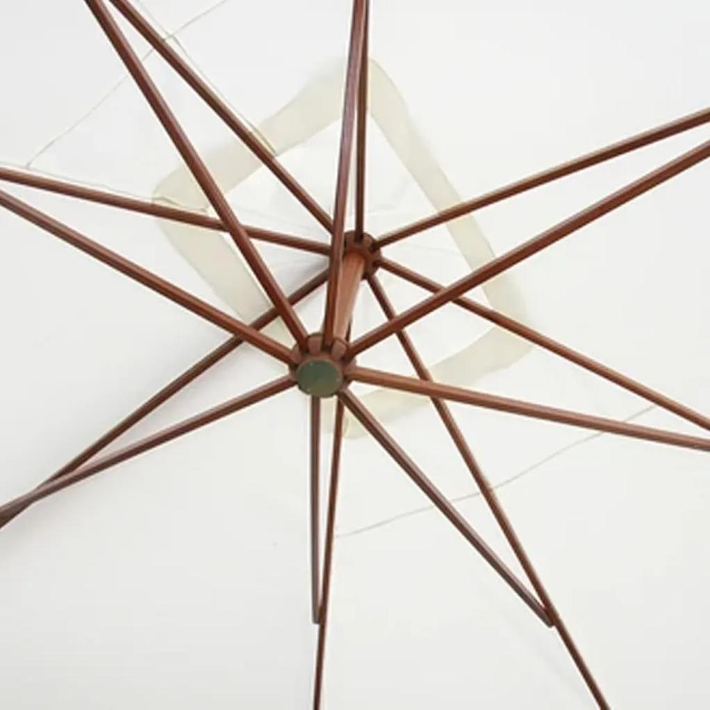 Umbrela de soare suspendata 300 x 400 cm, alb Alb