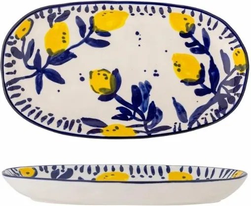 Platou din ceramica pictat manual, design mediteraneean, "Maxima"