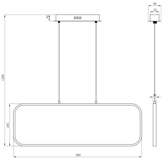 Lustră LED pe cablu SILLA LED/24W/230V Globo 67262H