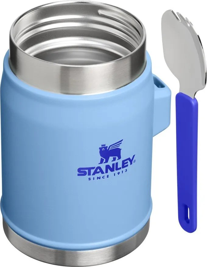 Termos albastru pentru mâncare din oțel inoxidabil 400 ml Legendary Food Jar + Spork Blue Sky – Stanley