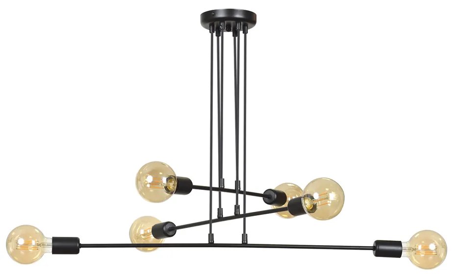 Suspensie Multipo 6 Black 696/6 Emibig Lighting, Modern, E27, Polonia