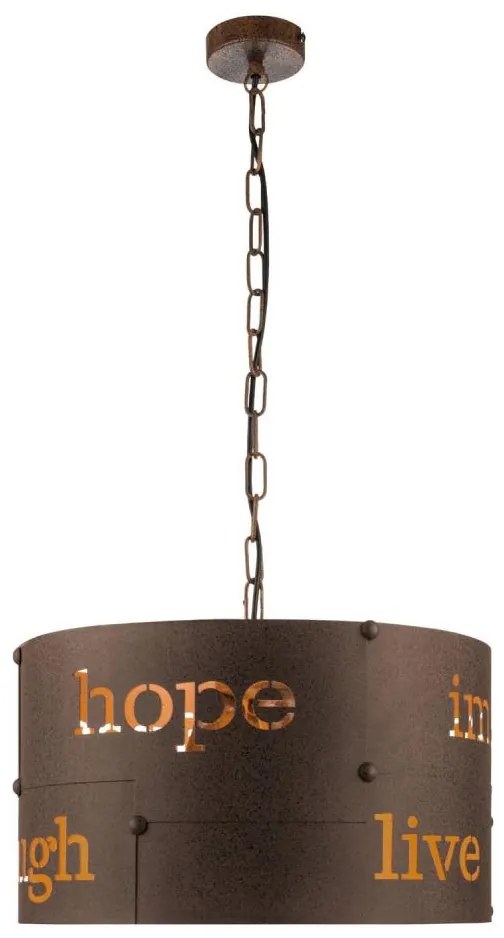 Lustră pe lanț Eglo 62331 COLDINGHAM PRO 3xE27/60W/230V maro