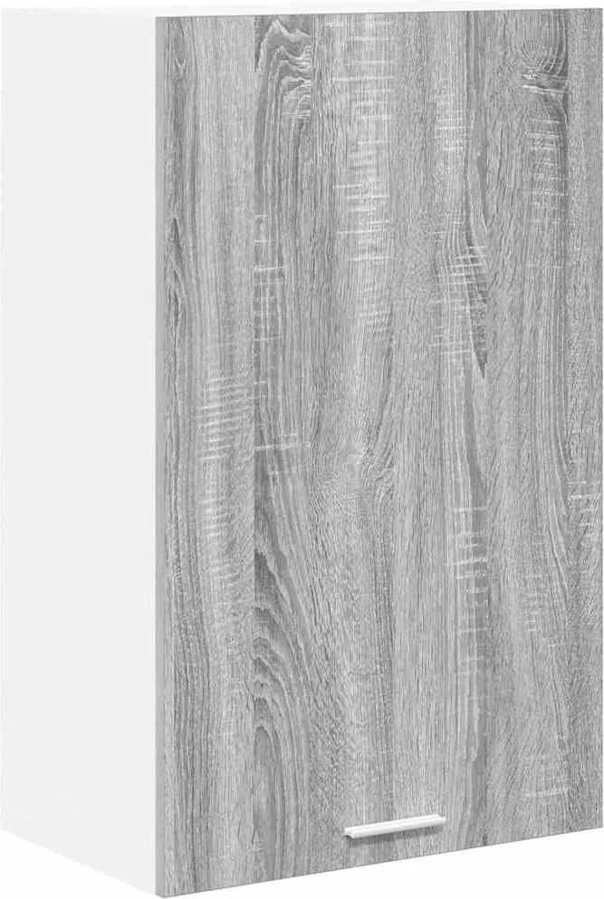 vidaXL Dulap suspendat Gri Sonoma și Alb 50 x 31 x 80 cm Lemn compozit