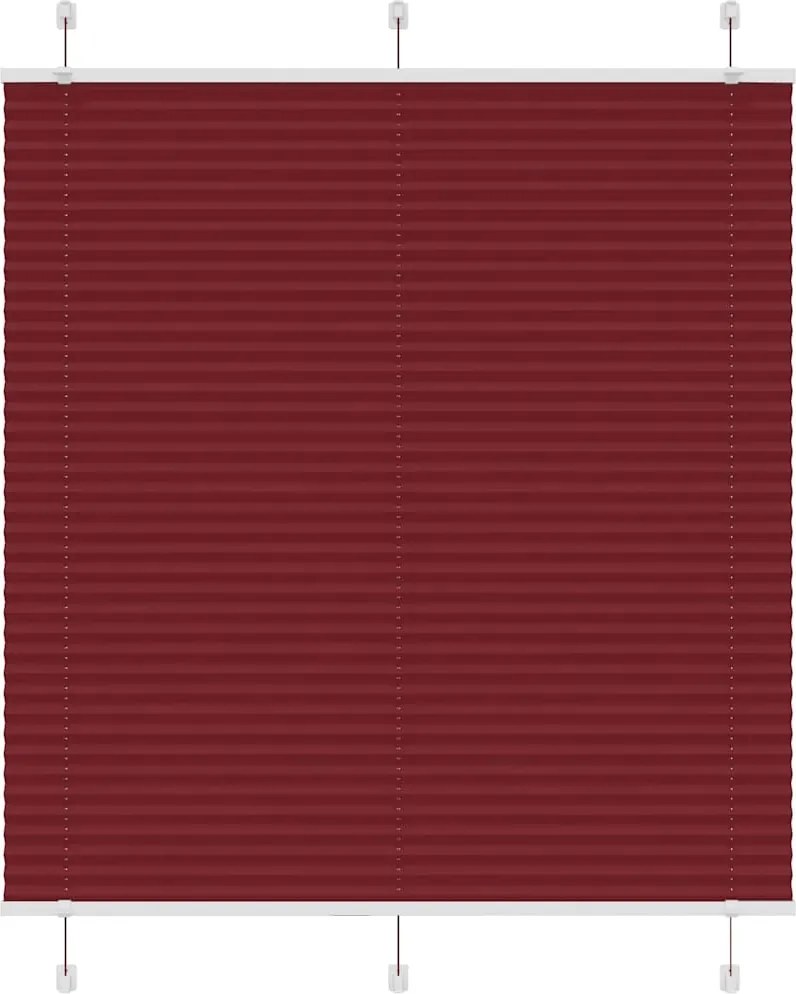 vidaXL Jaluzea plisată Bordeaux Roșu 120x150 cm Lățime țesătură