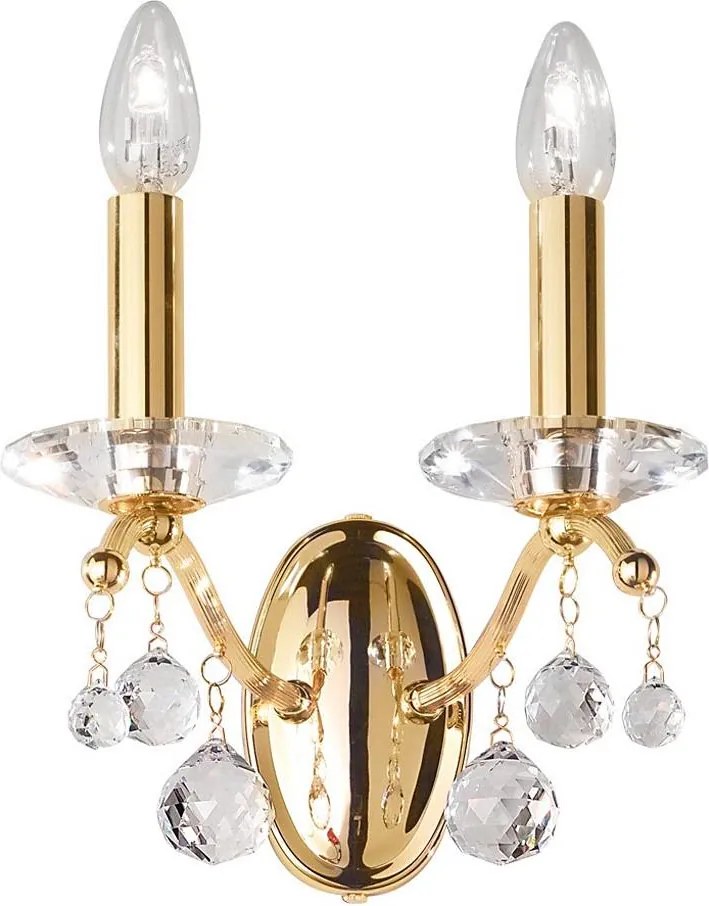 Kolarz 3234.62.3.KoT - Aplica de perete CARMEN din cristal, 2xE14/60W/230V, placată cu aur 24K