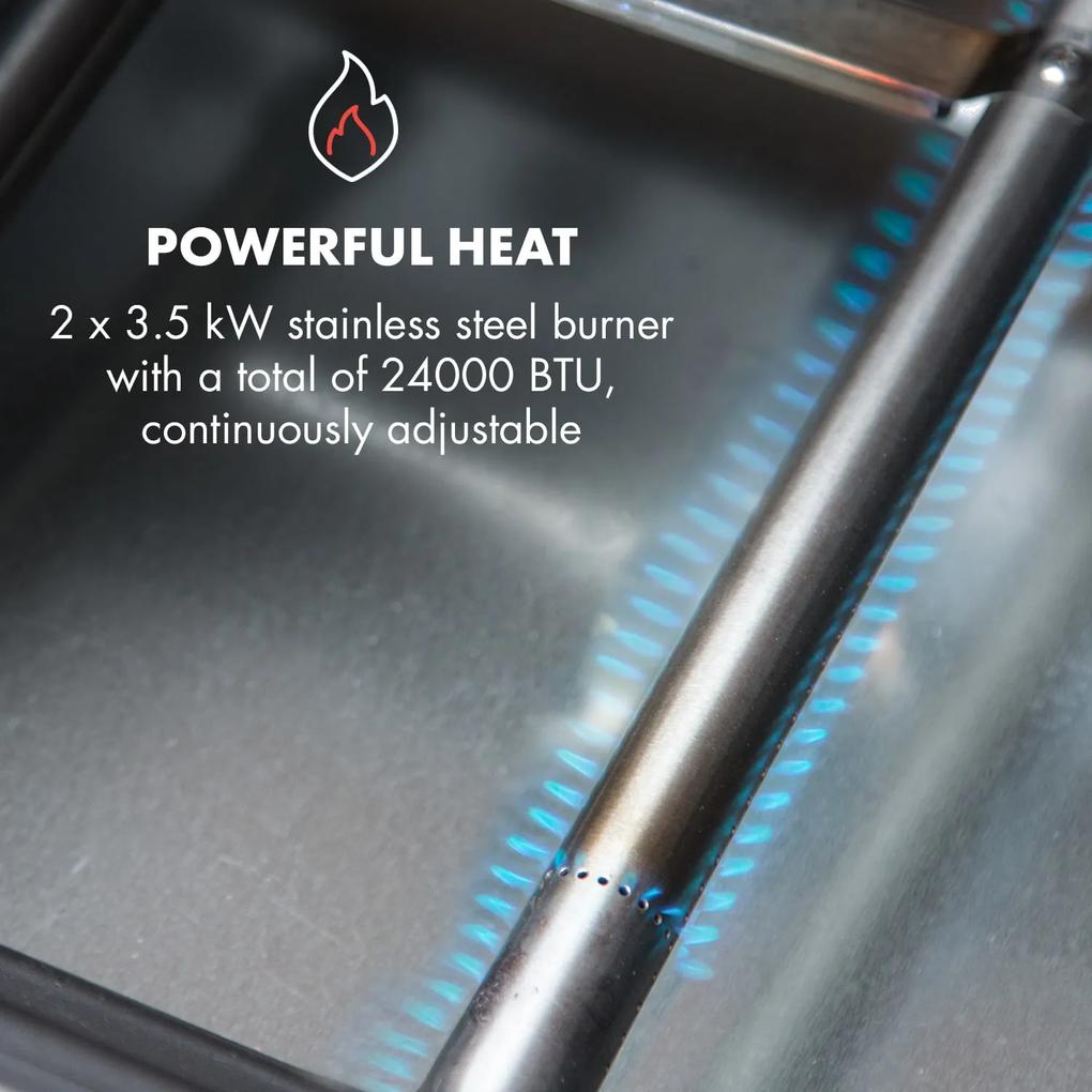 LUCIFER 2.0-T, 2 x 3.5 kw aprinzător, 45 x 44 cm grill, oțel inoxidabil