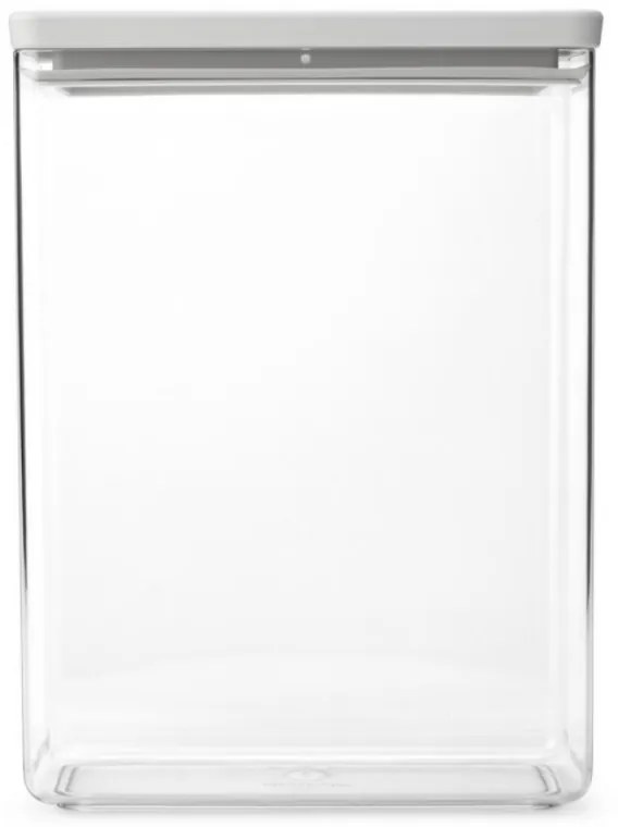 Cutie de depozitare Brabantia Tasty+ Stackable 1008878, 5,4 L, Sigiliu din silicon, Fara BPA, Gri deschis