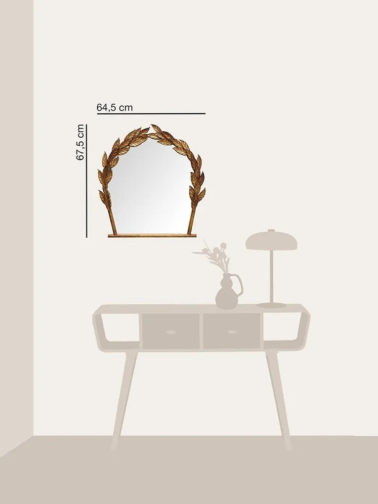 Oglinda de perete, cu frunze decorative, Cesar