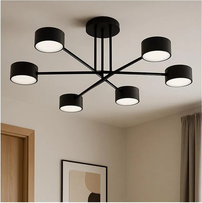 Brilagi - Lustru LED aplicat MONO 6xGX53/12W/230V negru
