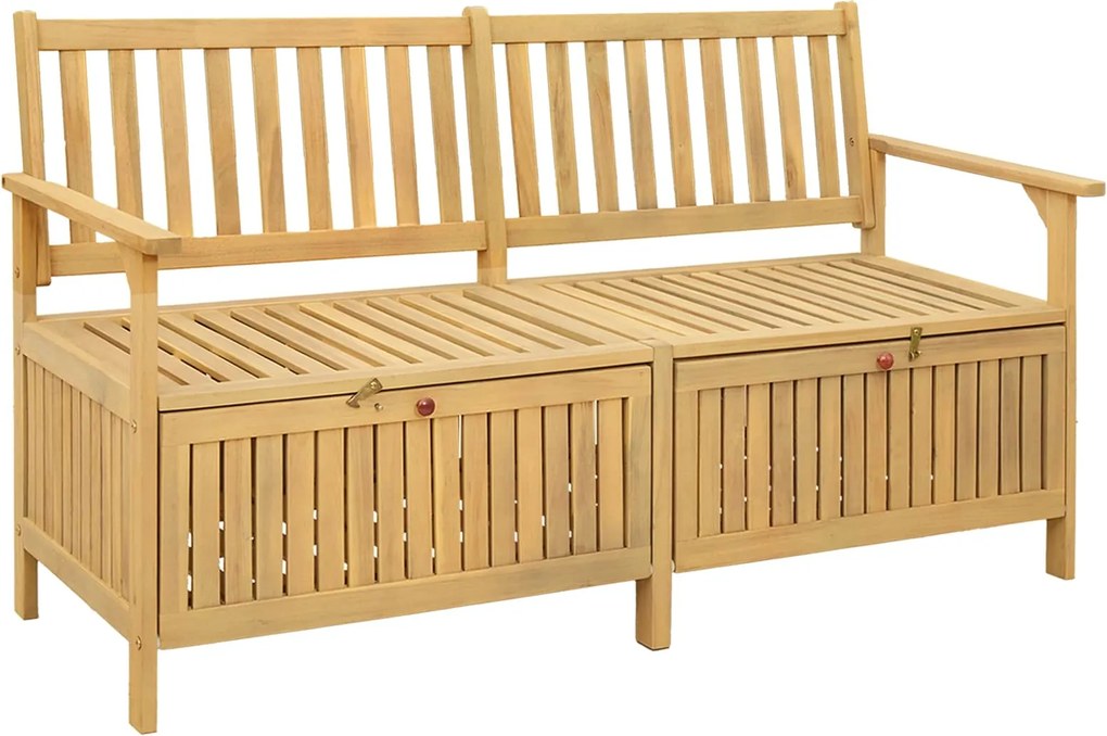 vidaXL Bancă cu spațiu de depozitare cu depozitare Acacia Solidă
