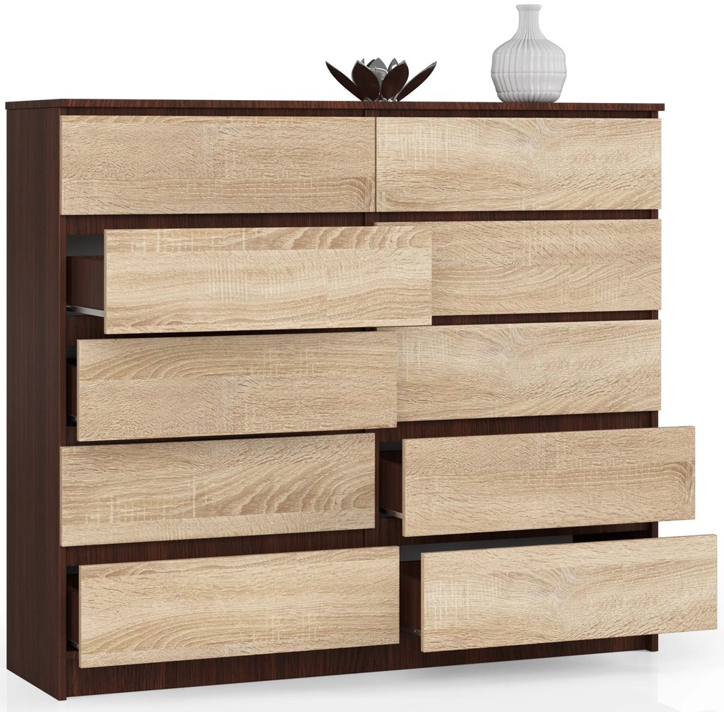 Comodă Keanu V (wenge + Stejar sonoma). 1069389