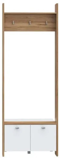 Cuier Ryloth Stejar Catania Si Alb, 74.1 Cm