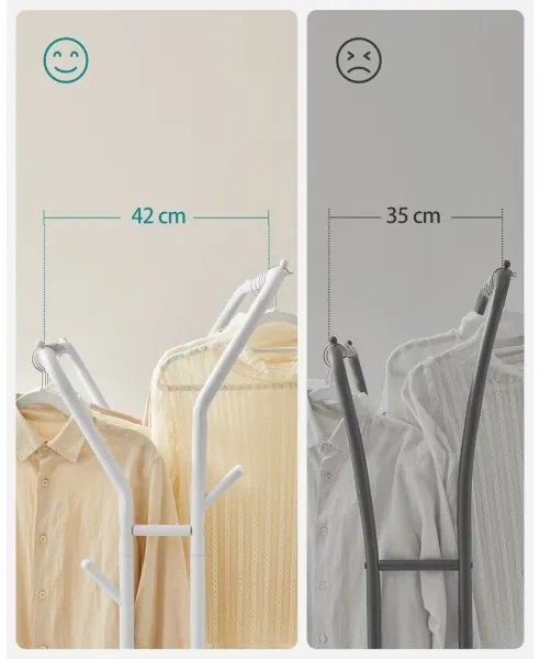 Cuier mobil de podea LINEA, alb