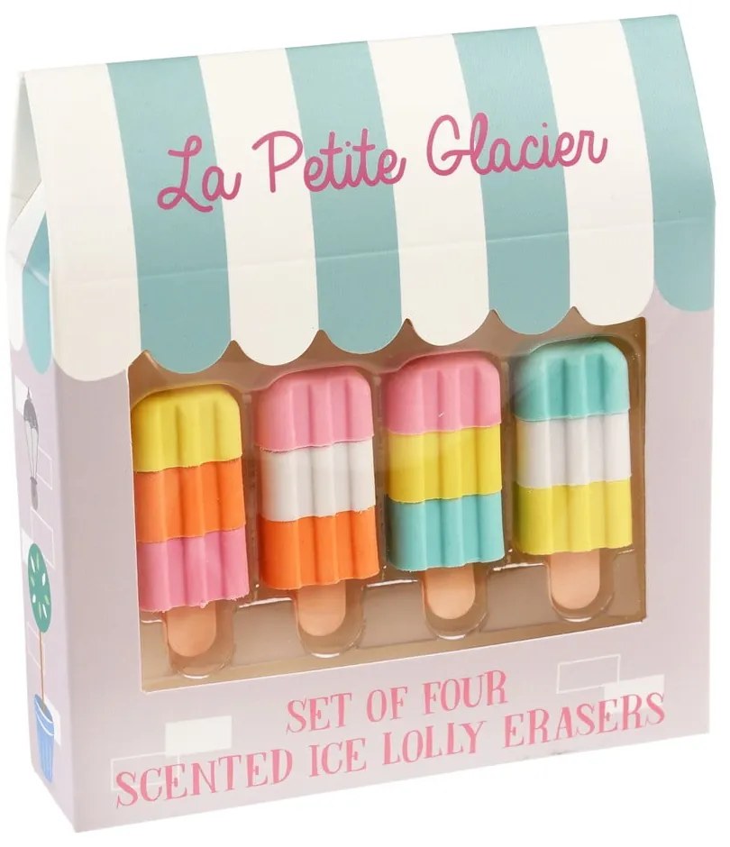 Set de 3 gume de șters / radiere Ice Lolly - Rex London