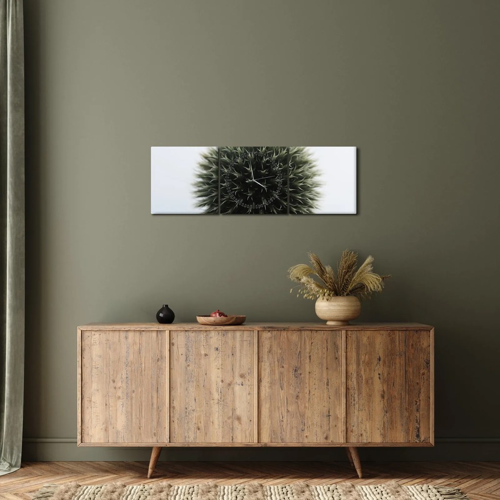 Tablou - Sfere de flori (cu ceas) (90x30 cm)