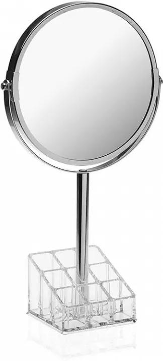 Oglinda rotunda de masa argintie din metal 18,9x33,8 cm Mirror Support Versa Home