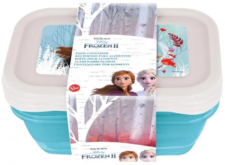 Disney Regatul de gheață Blue Forest set de cutii pentru prânz din plastic, 3 buc.