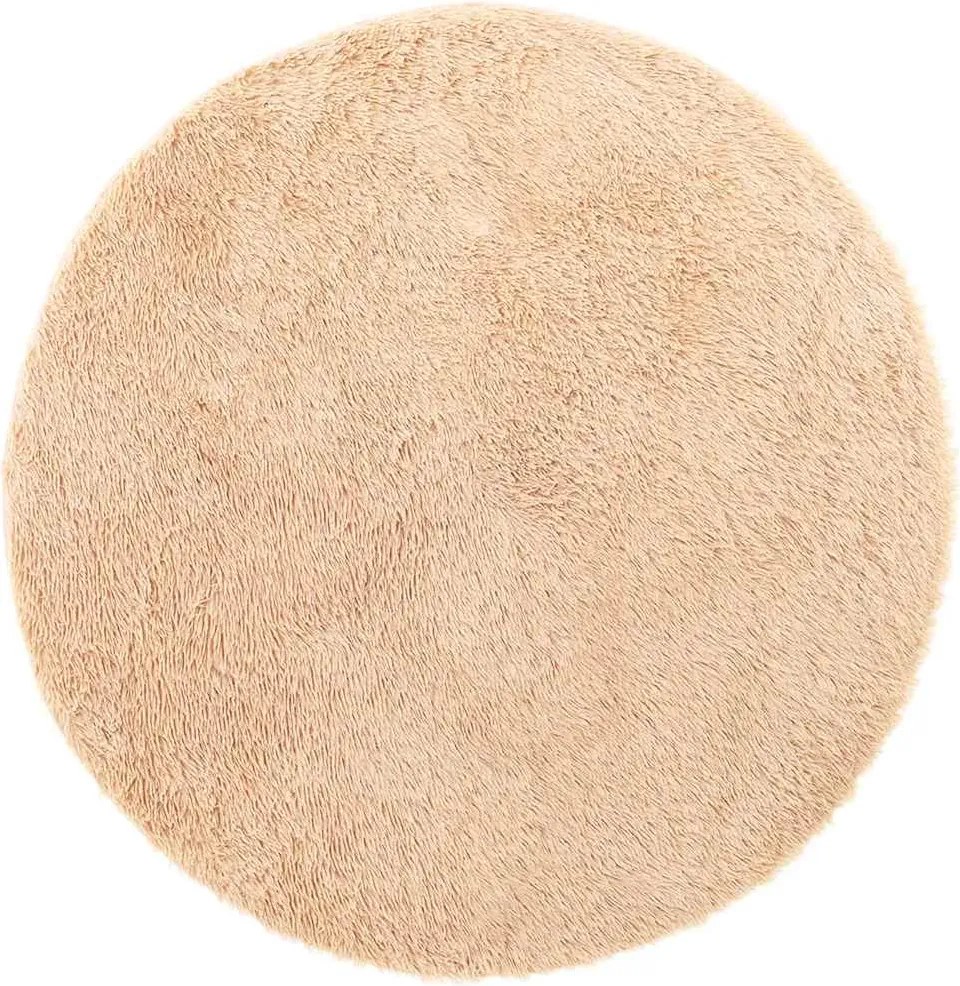 vidaXL Covor shaggy cu pom înalt, NAVARRA, bej, 200x200 cm, poliester