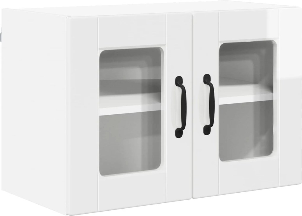 vidaXL Dulap de bucătărie Alb lucios 60 x 31 x 40 cm Lemn compozit