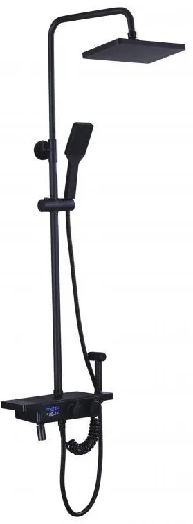 Coloană Duș cu Afisaj MCD, Inox Negru Model SJG/002 – Design Modern și Funcțional pentru Baia Ta