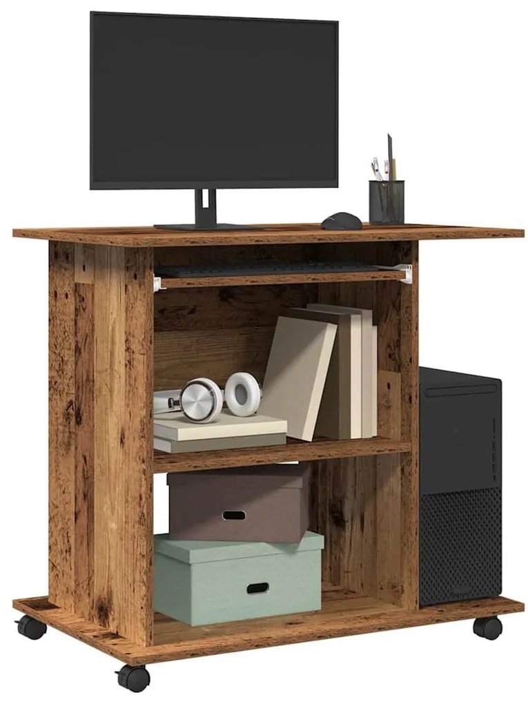 vidaXL Birou pentru computer lemn vechi 80x50x75 cm din lemn prelucrat