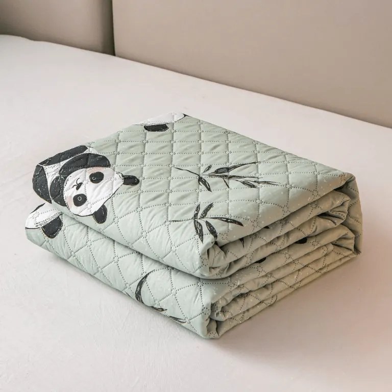 Cuvertura de pat PANDA RELAX verde Dimensiune: 170 x 210 cm