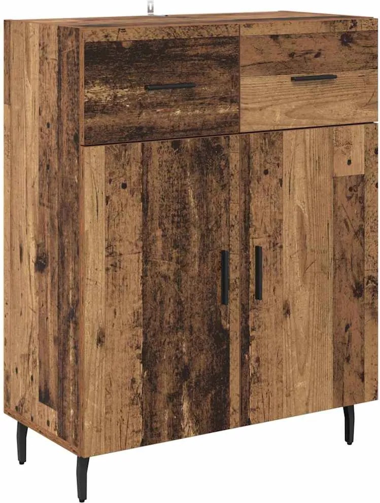 vidaXL Bufet cu sertar Lemn Vechi 69,5 x 34 x 90 cm Lemn compozit