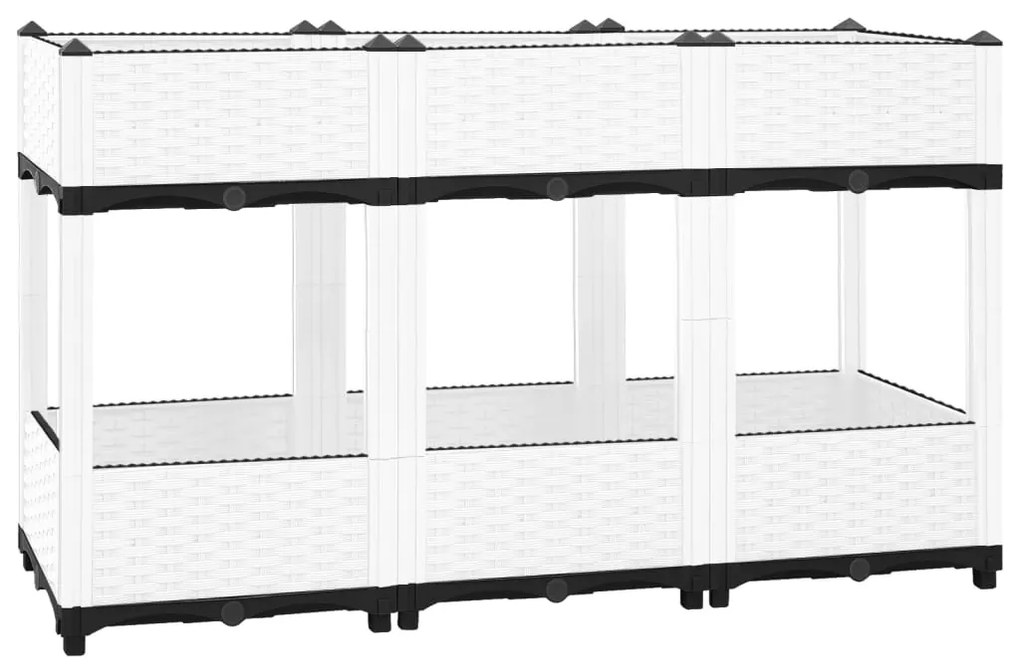 vidaXL Strat înălțat, 120x40x71 cm, polipropilenă