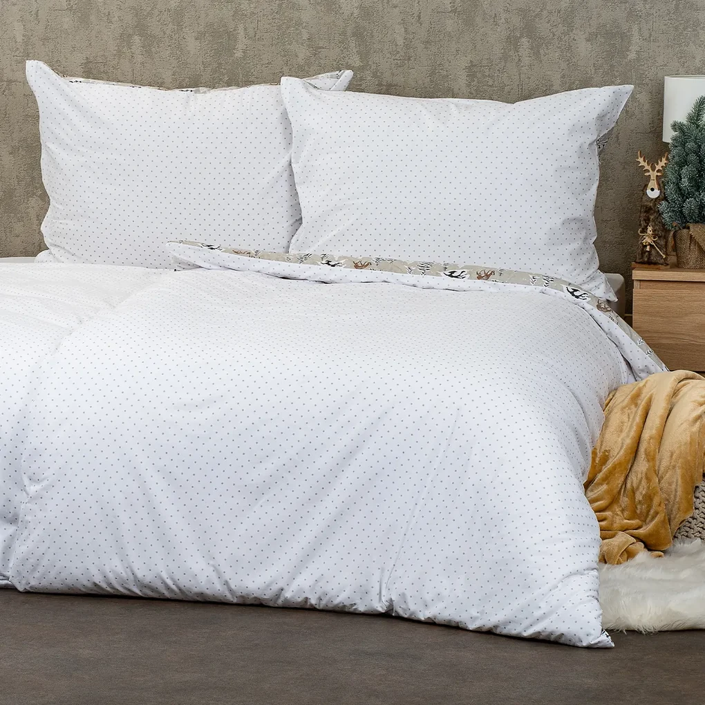 Lenjerie de pat din bumbac 4Home Christmas forest , 140 x 220 cm, 70 x 90 cm, 140 x 220 cm, 70 x 90 cm