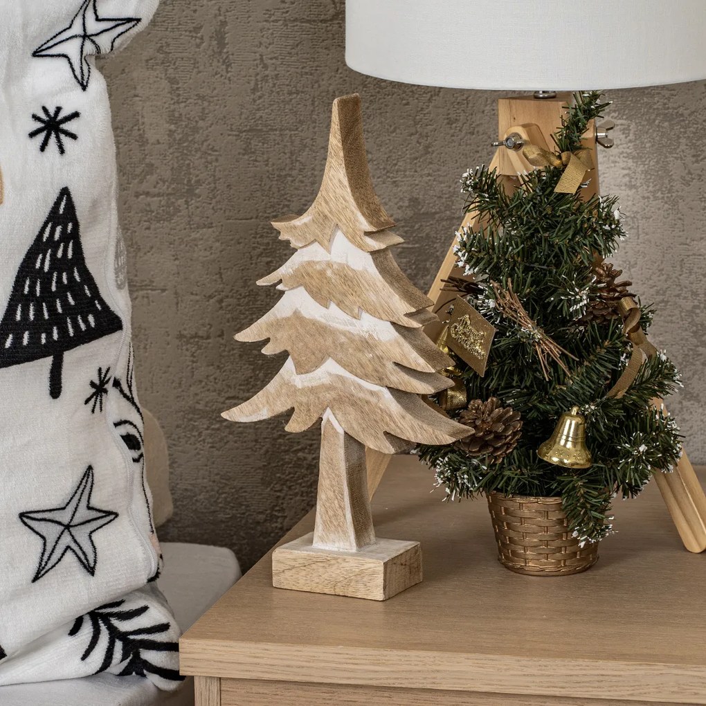 Decorațiune din lemn de mango 4Home Frozen Tree, 30 cm, S