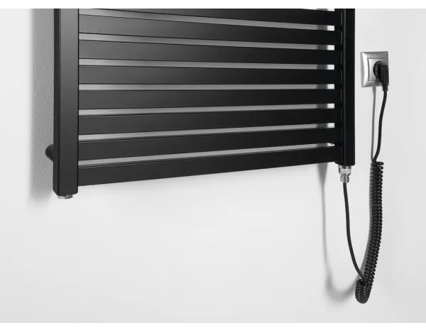 Radiator portprosop electric pentru baie Aqualine TONDI-E 400W/230V 97 cm negru mat