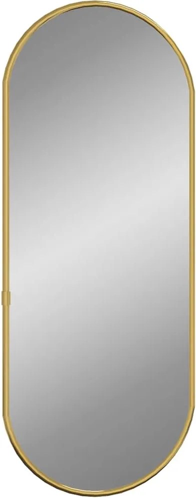 vidaXL Oglindă de perete, auriu, 60x25 cm, ovală