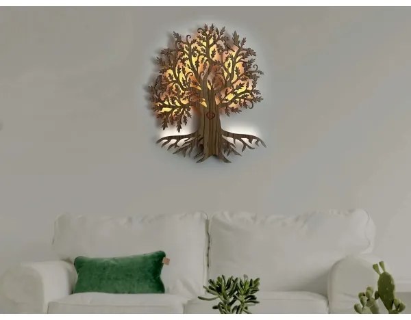 Li-Go 5747/DUB2 - Decorațiune LED de perete LED/10W/230V 45x55 cm stejar