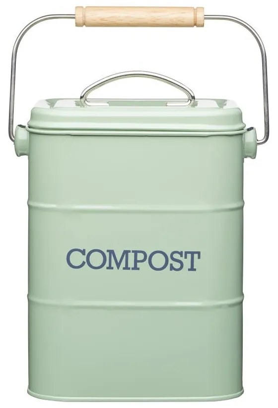 Recipient pentru deșeuri compostabile Kitchen Craft Living Nostalgia, 3 l, verde