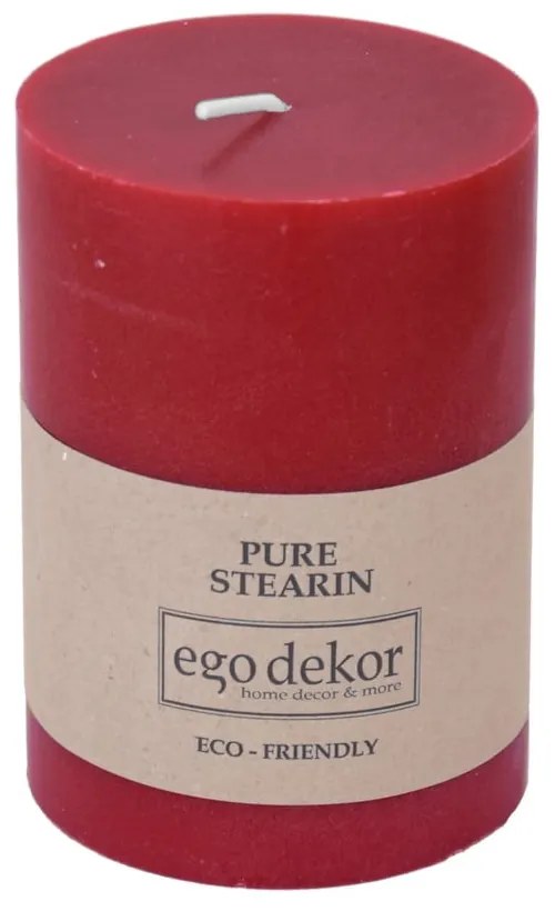 Lumânare Eco candles by Ego dekor Friendly, durată ardere 37 h, roșu