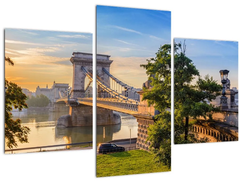 Tablou - Pod peste râu, Budapesta, Ungaria (90x60 cm)