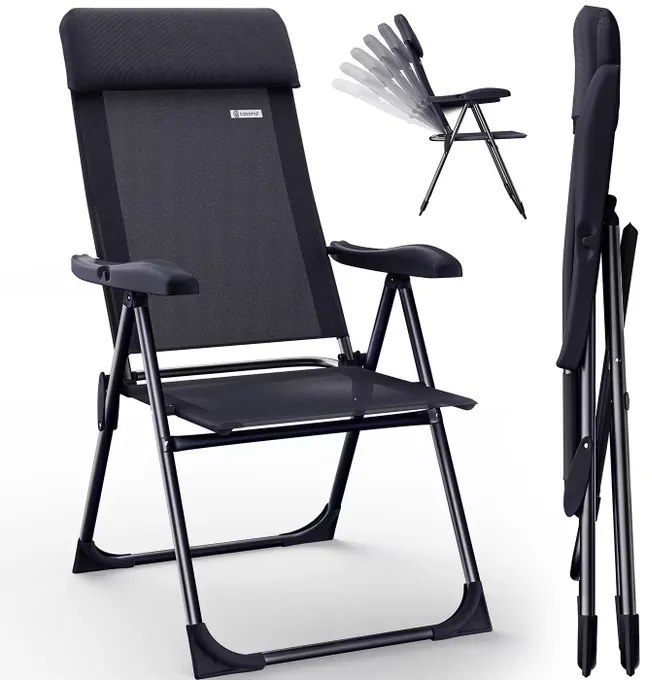 Deuba Set de 2 scaune de camping - antracit