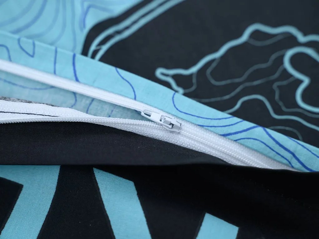 Lenjerie de pat din bumbac fosforescenta JURASSIC WORLD albastru Dimensiune lenjerie de pat: 70 x 90 cm | 140 x 200 cm