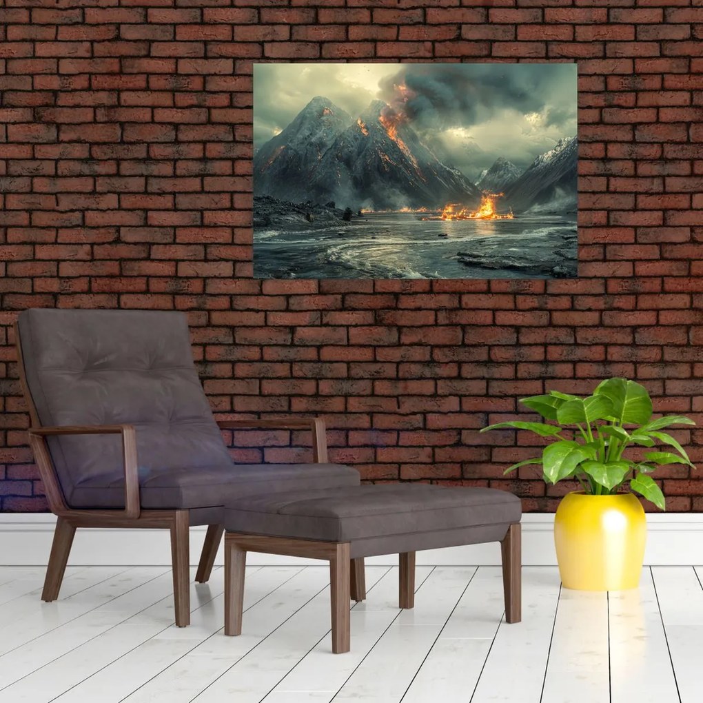 Tablou - Erupție vulcanică (90x60 cm)
