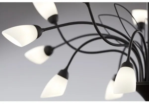 Jupiter 2057 - Lustră suspendată pe lanț GLORIOSA 15xG9/14W/230V negru