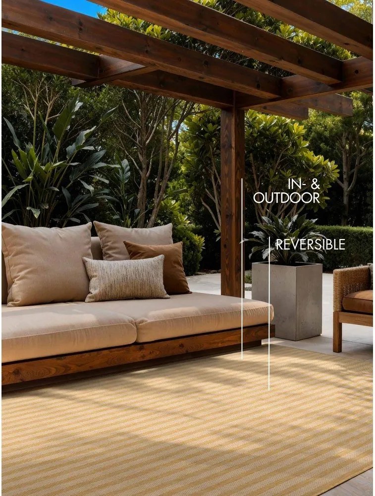 Covor pentru exterior și interior galben ocru/crem 160x230 cm Haringey Linley – Ted Baker